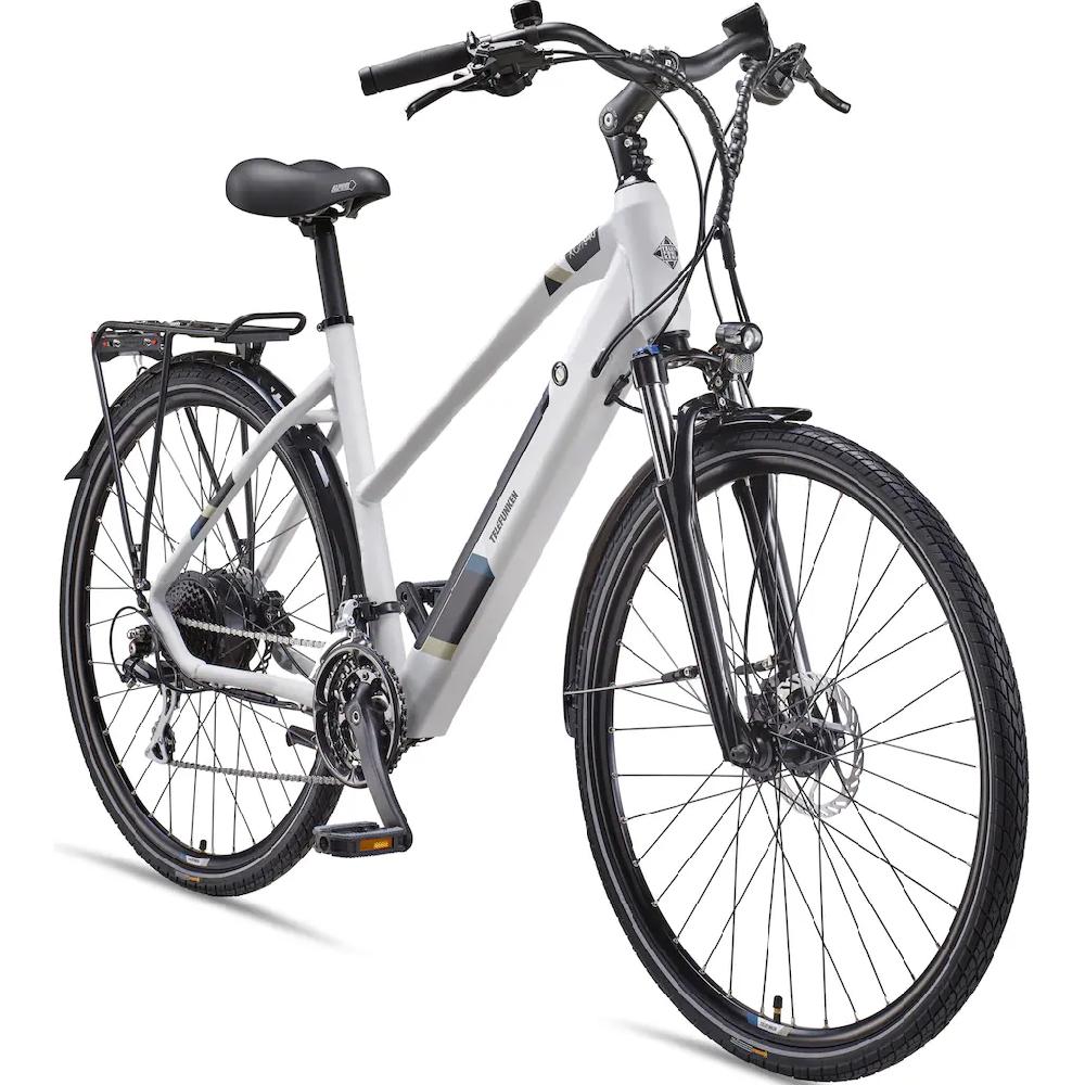Telefunken E-Bike »Expedition XC940« 24 Gang Shimano Acera Heckmotor 250 W (ca. 100 km Reichweite-hydraulische Scheibenbremsen-Straßenzulassung) Trekking Elektrofahrrad Damen 28 Zoll 36 V 417 6 Wh Akku Pedelec Tägliche Deals