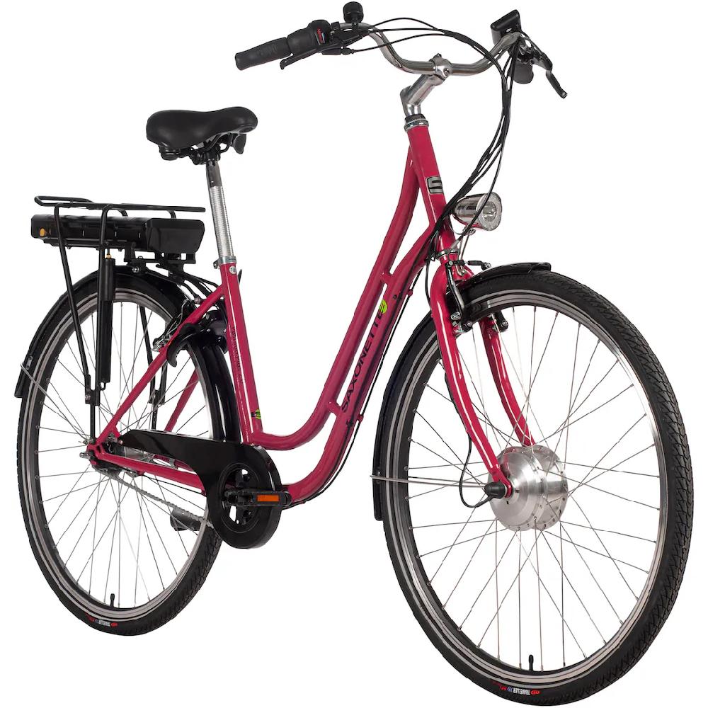 SAXONETTE E-Bike »Fashion Plus 2.0« 7 Gang Shimano Frontmotor 250 W Pedelec Elektrofahrrad für Damen u. Herren Cityrad Sonderangebote