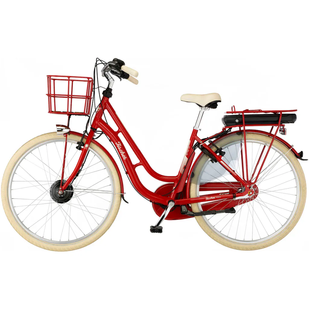 FISCHER Fahrrad E-Bike »CITA RETRO 2.0 418 48« 3 Gang Shimano Shimano 3-Gang Nexus Nabenschaltung (mit Akku-Ladegerät-mit Werkzeug) Pedelec Elektrofahrrad für Damen u. Herren Cityrad auf Rechnung kaufen Wochenangebot