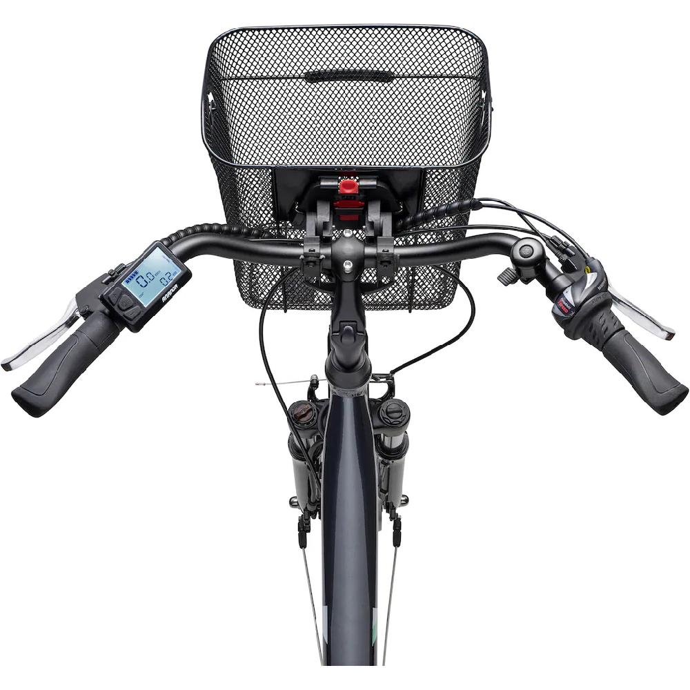 Telefunken E-Bike »Multitalent RC822« 7 Gang Shimano Tourney Frontmotor 250 W (ca. 100 km Reichweite-2 V-Bremsen-Beleuchtung-Straßenzulassung) City Elektrofahrrad Damen Herren 28 Zoll 36 V 374 Wh Akku Pedelec auf Rechnung bes JETZT KAUFEN