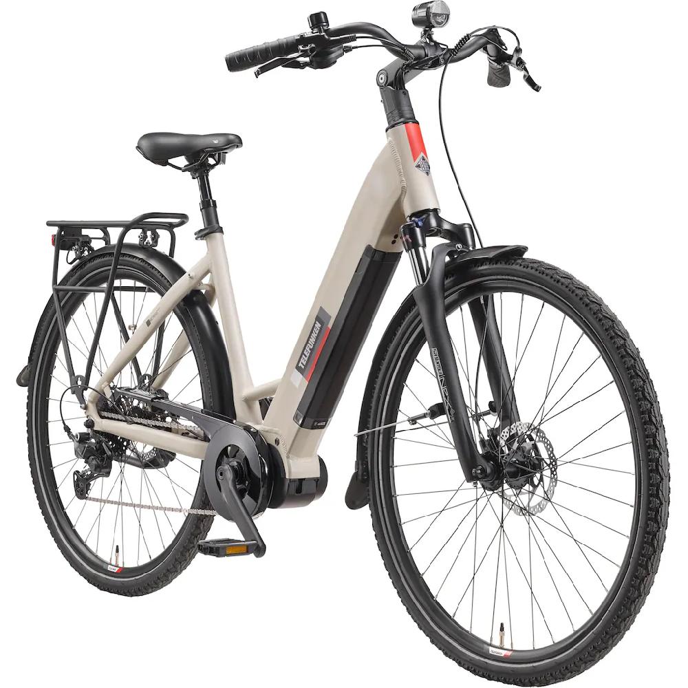 Telefunken E-Bike »Multitalent RC680« 10 Gang Shimano Mittelmotor 250 W (28 Zoll Straßenzulassung Scheibenbremsen) Pedelec Elektrofahrrad für Damen u. Herren Cityrad Nur noch ein Tag übrig