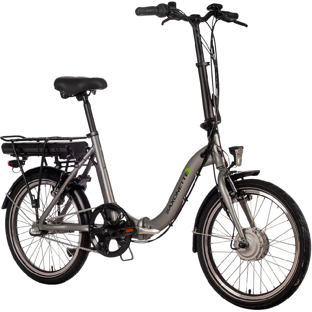 SAXONETTE E-Bike »Compact Plus S« 3 Gang Frontmotor 250 W (mit Akku-Ladegerät) Pedelec Elektrofahrrad für Damen u. Herren Faltrad auf Raten Super Rabatt