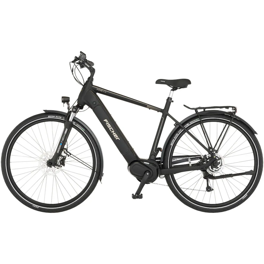 FISCHER Fahrrad E-Bike »VIATOR 4.2i« 9 Gang Shimano Acera Mittelmotor 250 W (mit Faltschloss) Pedelec Elektrofahrrad für Damen u. Herren Trekkingrad auf Rechnung kaufen Im Verkauf