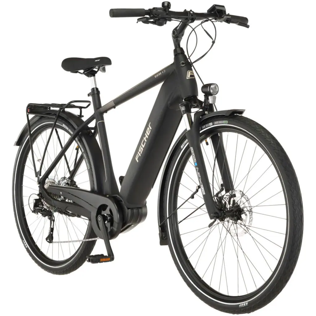 FISCHER Fahrrad E-Bike »VIATOR 4.2i« 9 Gang Shimano Acera Mittelmotor 250 W (mit Faltschloss) Pedelec Elektrofahrrad für Damen u. Herren Trekkingrad auf Rechnung kaufen Im Verkauf