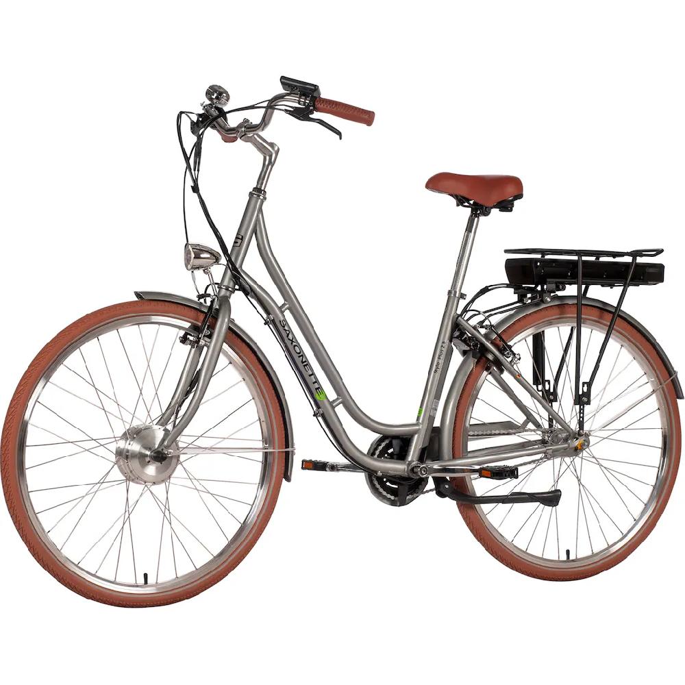 SAXONETTE E-Bike »Style Plus 2.0« 3 Gang Frontmotor 250 W (mit Akku-Ladegerät) Pedelec Elektrofahrrad für Damen u. Herren Cityrad auf Raten 50% Rabatt für begrenzte Zeit