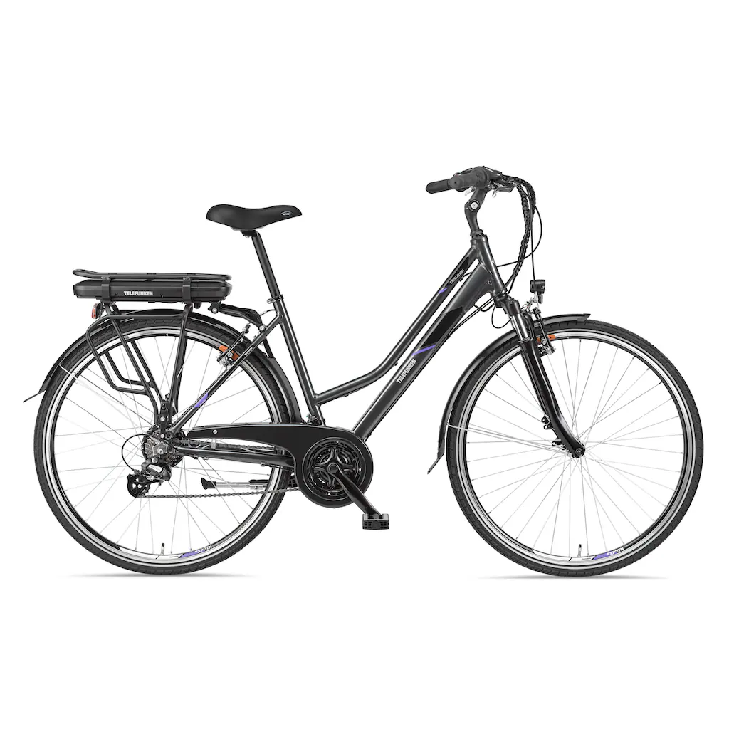 Telefunken E-Bike »Expedition XT480« 21 Gang Shimano Heckmotor 250 W (mit Fahrradtasche) Pedelec Elektrofahrrad für Damen Trekkingrad auf Rechnung Online