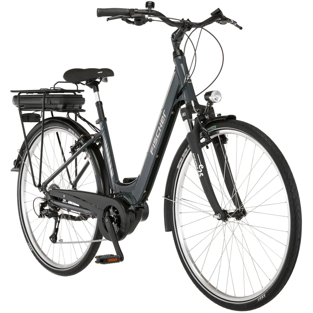 FISCHER Fahrrad E-Bike »CITA 1.5 522 44« 8 Gang Shimano Acera Mittelmotor 250 W (Schloss) Pedelec Elektrofahrrad für Damen u. Herren Cityrad auf Rechnung bestellen Meist gekauft