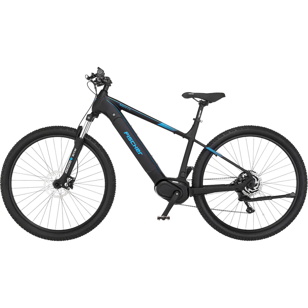 FISCHER Fahrrad E-Bike »MONTIS 4.5i 522« 10 Gang Shimano Deore Mittelmotor 250 W (mit Fahrradschloss) Pedelec Elektrofahrrad für Damen u. Herren MTB Mountainbike Preisnachlass