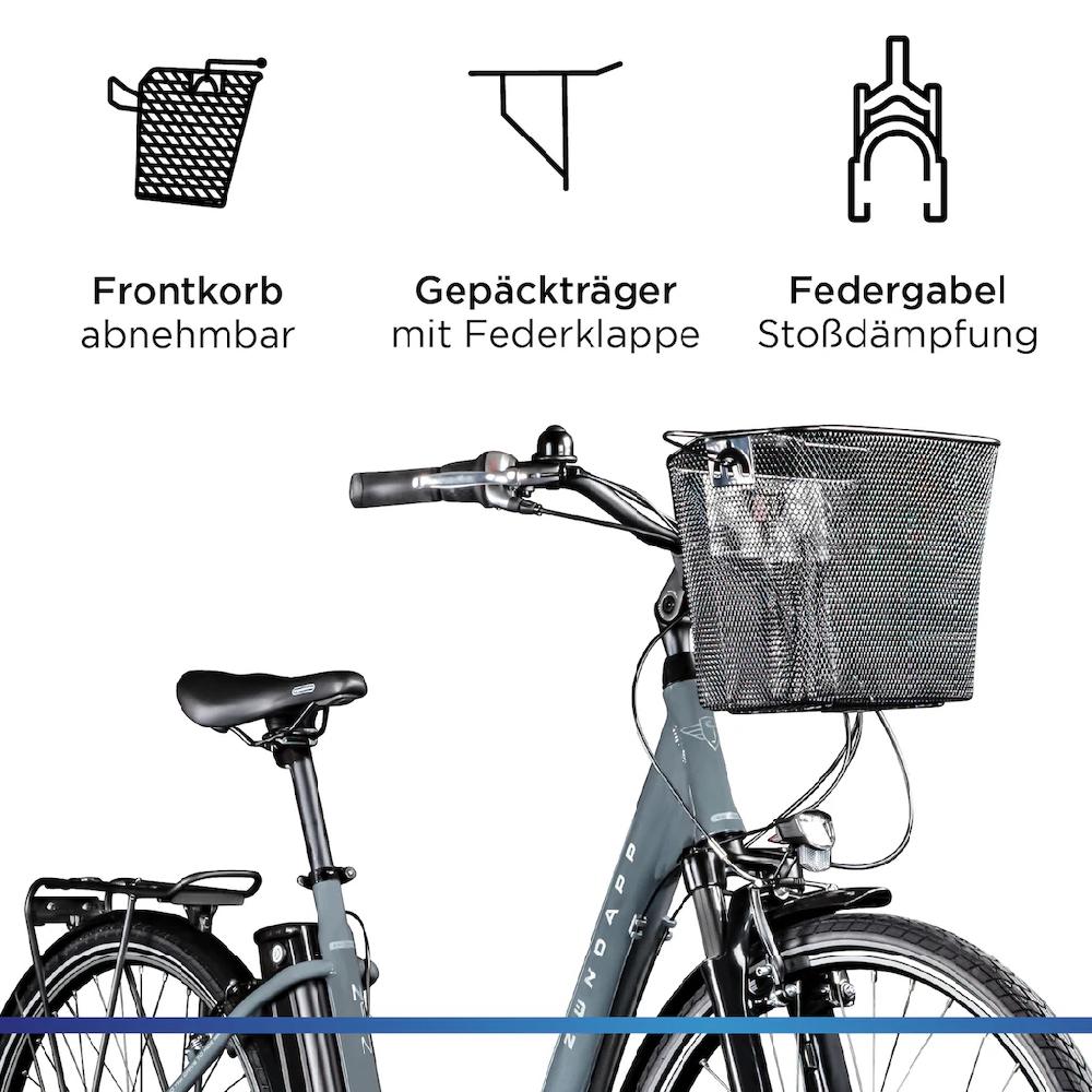 Zündapp E-Bike »Z517« 7 Gang Frontmotor 250 W E Bike Damenfahrrad 28 Zoll 155 - 190 cm mit 7 Gang Nabenschaltung auf Rechnung online kaufen Vatertagsangebot