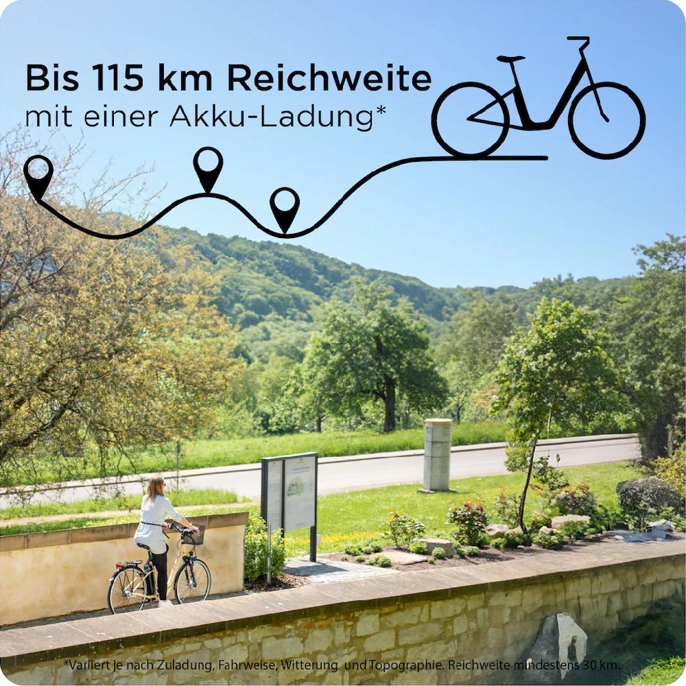 Zündapp E-Bike »Z517« 7 Gang Frontmotor 250 W E Bike Damenfahrrad 28 Zoll 155 - 190 cm mit 7 Gang Nabenschaltung auf Rechnung bestellen Kauf eins, bekomm eins gratis