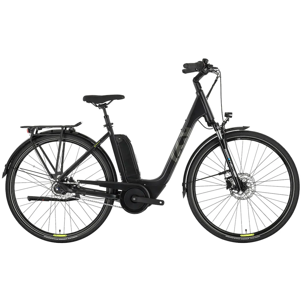 Husqvarna E-BICYCLES E-Bike »E-Citybike Grand City Y2« 9 Gang Tektro RD-T350 Mittelmotor 250 W (28 Zoll Yamaha Motor Scheibenbremsen mit Straßenzulassung) Pedelec Elektrofahrrad für Herren u. Damen Cityrad tiefer Einstieg Zeitbegrenzte Promotion