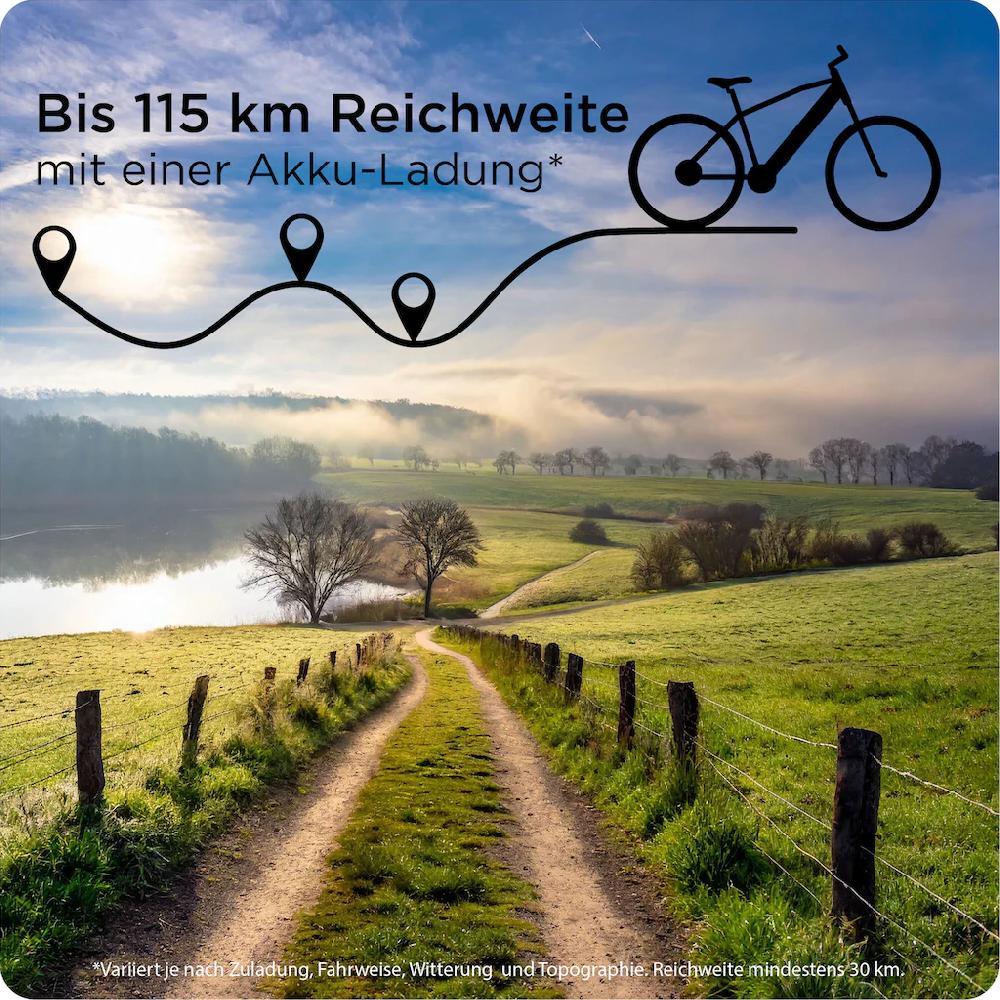 Zündapp E-Bike »Z240« 9 Gang Shimano Alivio RD-M3100 SGS Mittelmotor 250 W E Bike Mountainbike 24 Zoll Elektro Bike 130-145 cm Jugendliche ab 8 auf Rechnung bestellen Bis zu 65% Rabatt