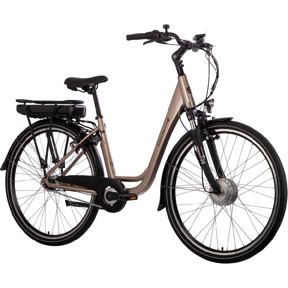 SAXONETTE E-Bike »City Plus« 7 Gang Shimano Nexus Frontmotor 250 W Pedelec Elektrofahrrad für Damen u. Herren Cityrad Sonderangebot der Fabrik