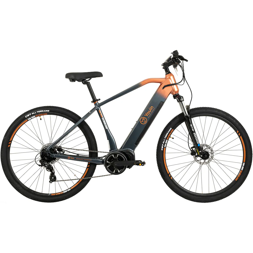 TOTEM E-Bike »FJ-M« 8 Gang Shimano Tourney Mittelmotor 250 W Pedelec Elektrofahrrad für Damen u. Herren MTB Mountainbike auf Rechnung Super Rabatt