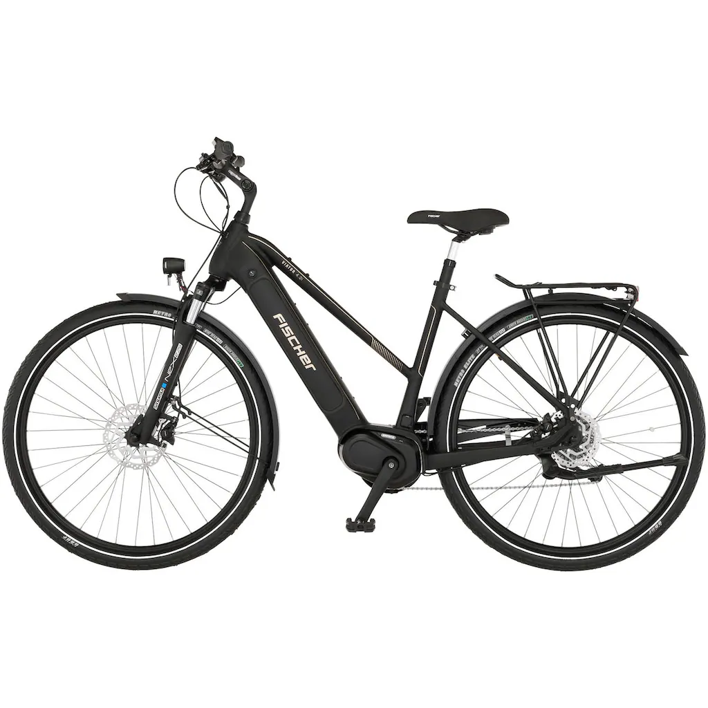 FISCHER Fahrrad E-Bike »VIATOR 4.2i« 9 Gang Shimano Acera Mittelmotor 250 W (mit Spiralschloss) Pedelec Elektrofahrrad für Damen u. Herren Rabatte dieses Monats