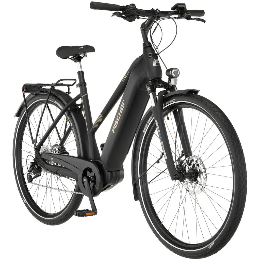 FISCHER Fahrrad E-Bike »VIATOR 4.2i« 9 Gang Shimano Acera Mittelmotor 250 W (mit Spiralschloss) Pedelec Elektrofahrrad für Damen u. Herren Rabatte dieses Monats