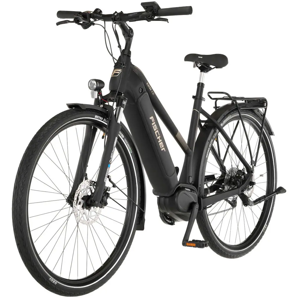 FISCHER Fahrrad E-Bike »VIATOR 4.2i« 9 Gang Shimano Acera Mittelmotor 250 W (mit Spiralschloss) Pedelec Elektrofahrrad für Damen u. Herren Rabatte dieses Monats