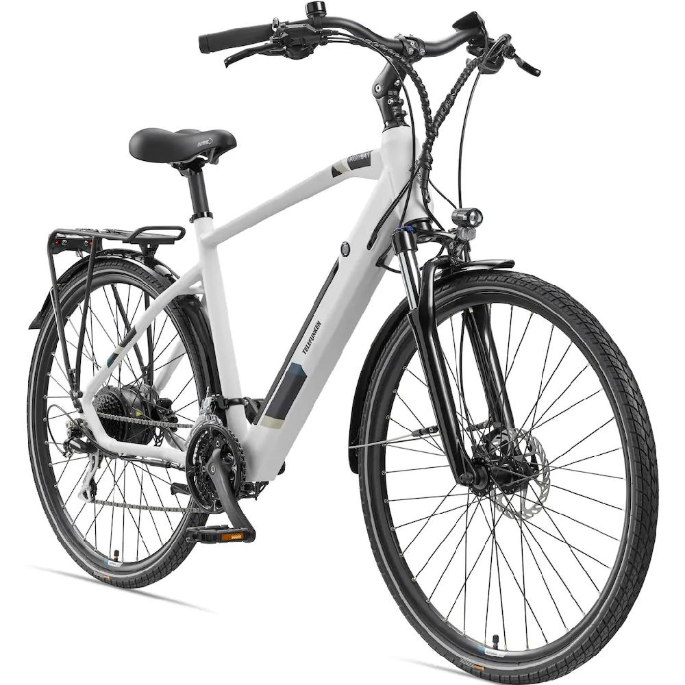 Telefunken E-Bike »Expedition XC941« 24 Gang Shimano Acera Heckmotor 250 W (ca. 100 km Reichweite-hydraulische Scheibenbremsen-Straßenzulassung) Trekking Elektrofahrrad Herren 28 Zoll 36 V 417 6 Wh Akku Pedelec im Angebot