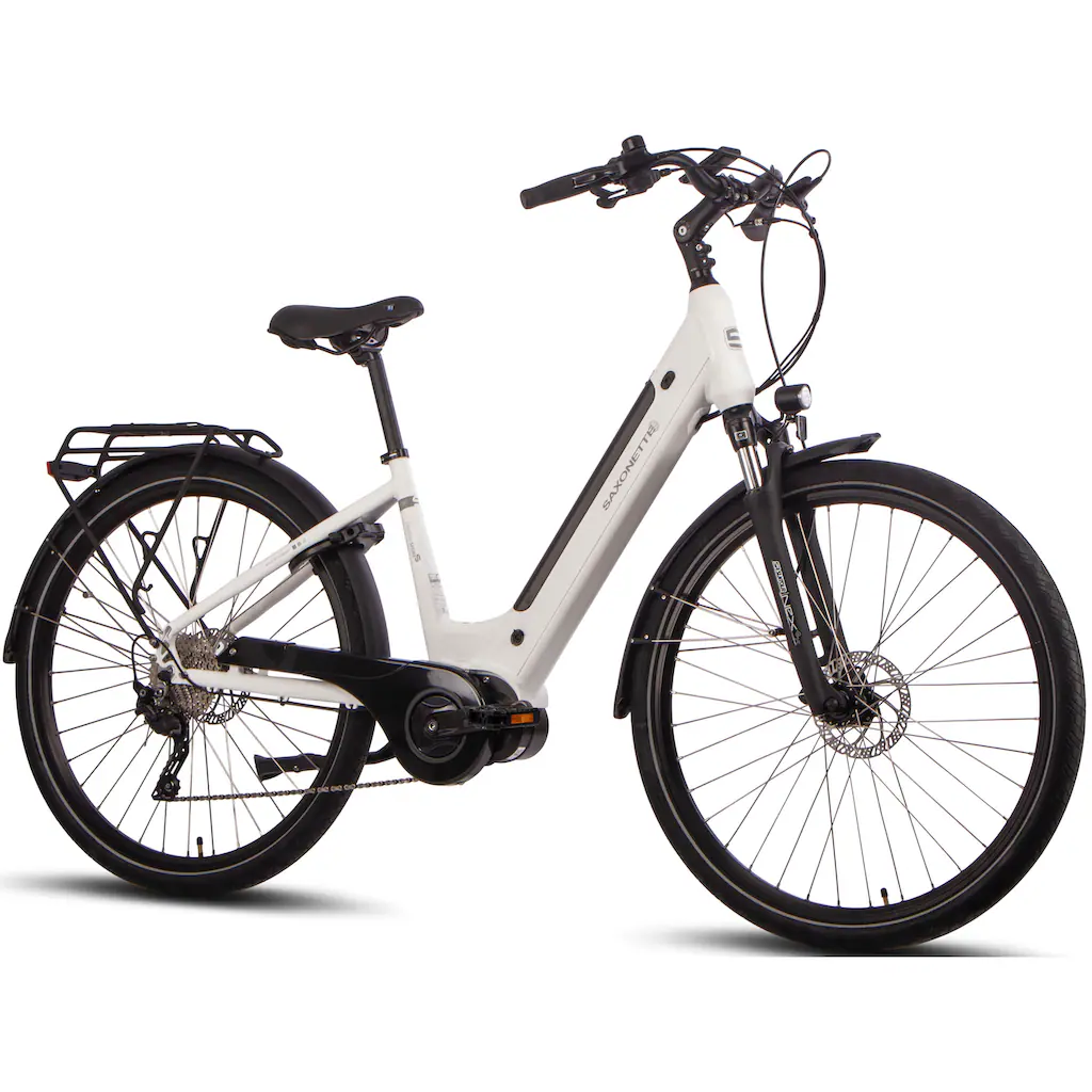 SAXONETTE E-Bike »Premium Sport (Wave)« 10 Gang Mittelmotor 250 W Pedelec Elektrofahrrad für Damen u. Herren Trekkingrad auf Rechnung Rabatt