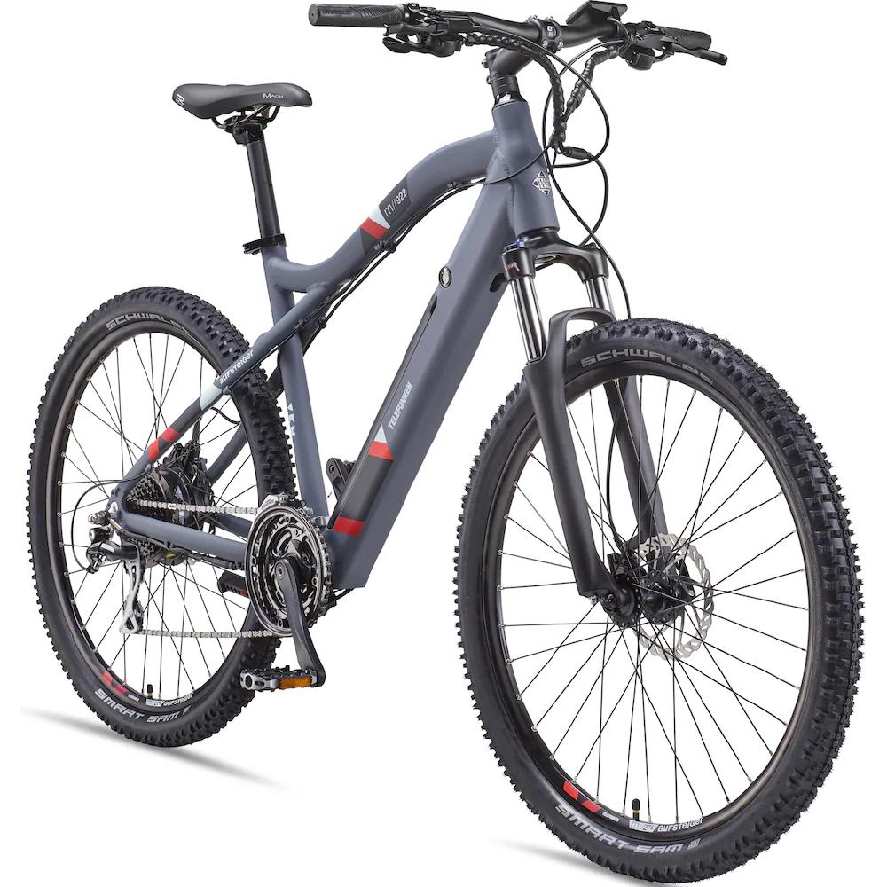 Telefunken E-Bike »Aufsteiger M922« 24 Gang Shimano Acera Heckmotor 250 W Pedelec Elektrofahrrad für Damen u. Herren MTB Mountainbike Versandkostenfrei