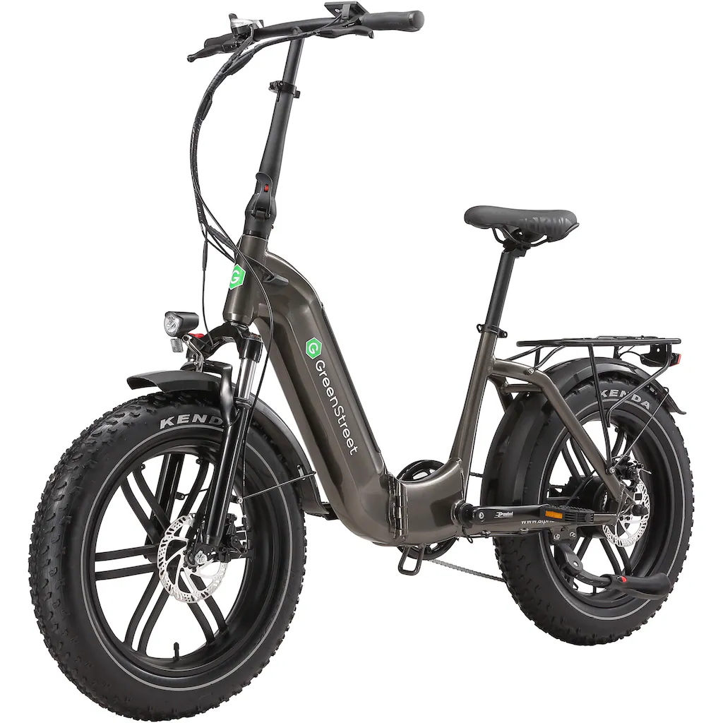 GreenStreet E-Bike »Tiefeinsteiger Klapprad GS5« 7 Gang Shimano Heckmotor 250 W (Set 2 tlg. mit Akku-Ladegeräte Fat Tires) Pedelec Elektrofahrrad für Damen u. Herren Klapprad auf Rechnung online bestellen Osterangebot