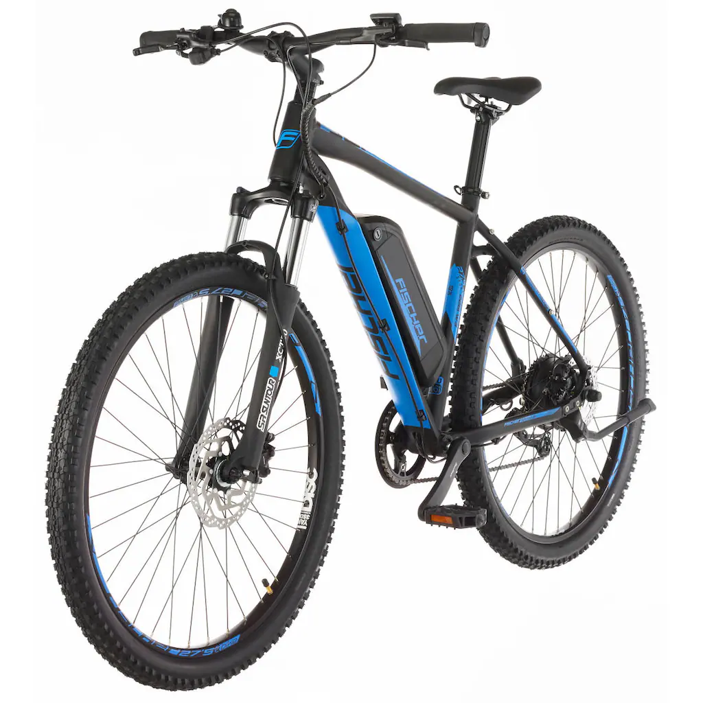 FISCHER Fahrrad E-Bike »MONTIS EM 1922 422 - 27 5 Zoll« 9 Gang Shimano Altus Heckmotor 250 W (mit Schloss) Pedelec Elektrofahrrad für Damen u. Herren MTB Mountainbike auf Raten Muttertagsangebot