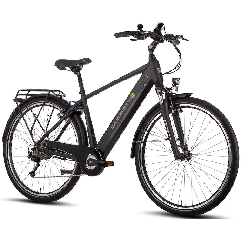 SAXONETTE E-Bike »Comfort Sport« 9 Gang Shimano Alivio Heckmotor 250 W (mit integr. Rahmenschloss und Trapez-Rahmen) Pedelec Elektrofahrrad für Damen u. Herren Trekkingrad auf Rechnung online bestellen Vatertagsangebot