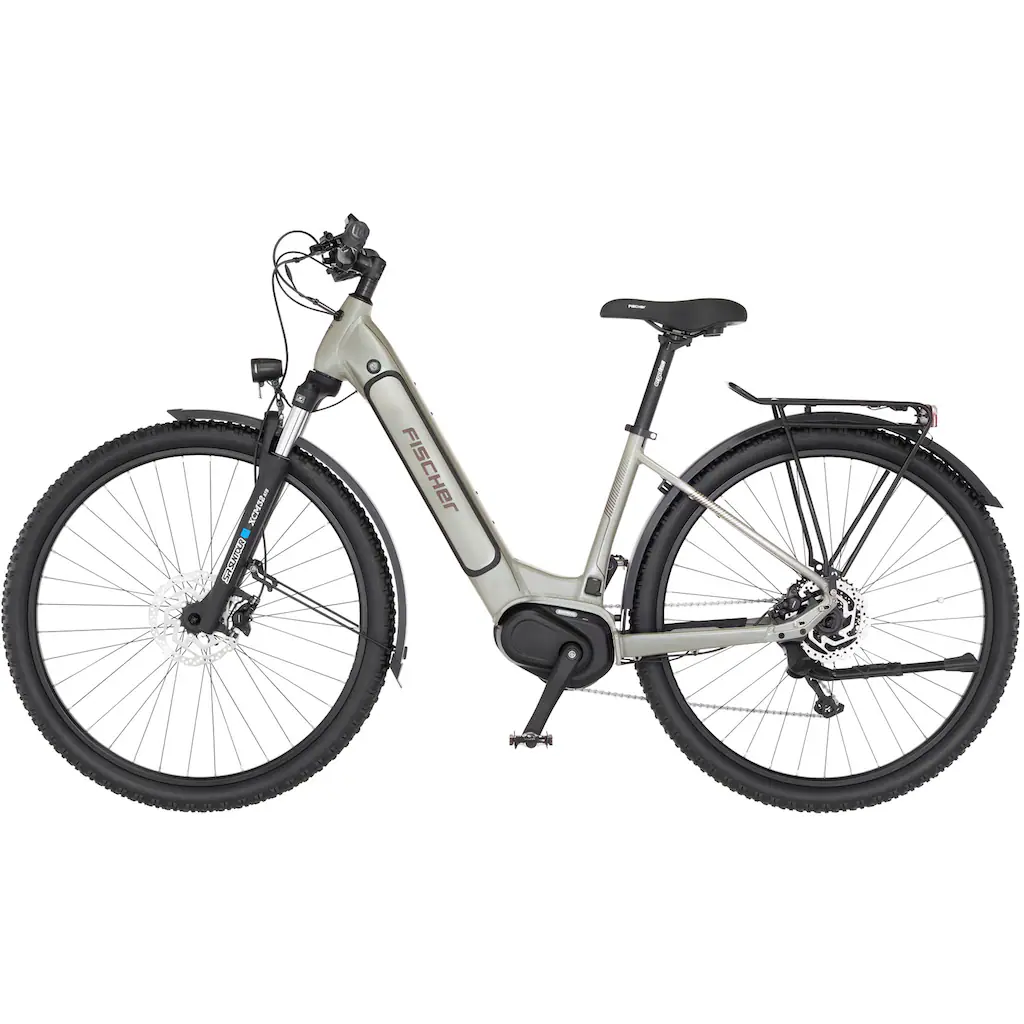 FISCHER Fahrrad E-Bike »TERRA 4.0i 43« 10 Gang Shimano Deore Mittelmotor 250 W (mit Fahrradschloss) Pedelec Elektrofahrrad für Damen u. Herren ATP auf Raten Jubiläumsangebot