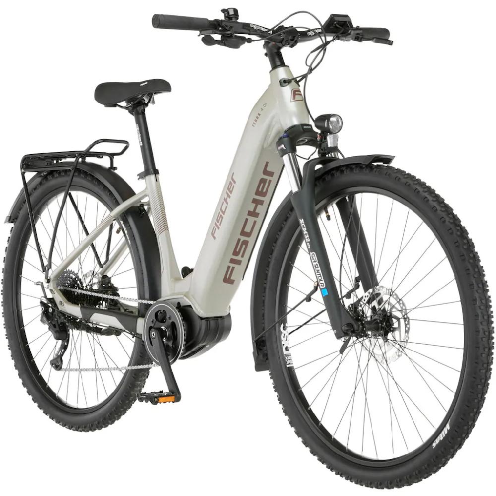 FISCHER Fahrrad E-Bike »TERRA 4.0i 43« 10 Gang Shimano Deore Mittelmotor 250 W (mit Fahrradschloss) Pedelec Elektrofahrrad für Damen u. Herren ATP auf Raten Jubiläumsangebot