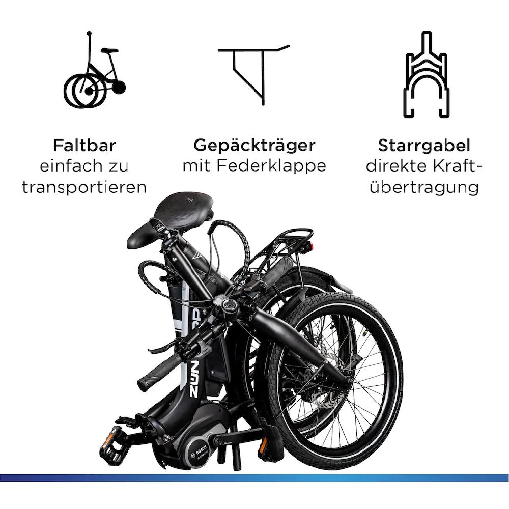 Zündapp E-Bike »X100« 9 Gang Shimano Sora Mittelmotor 250 W Pedelec Elektrofahrrad für Damen u. Herren Faltrad Zeitlich begrenztes Angebot