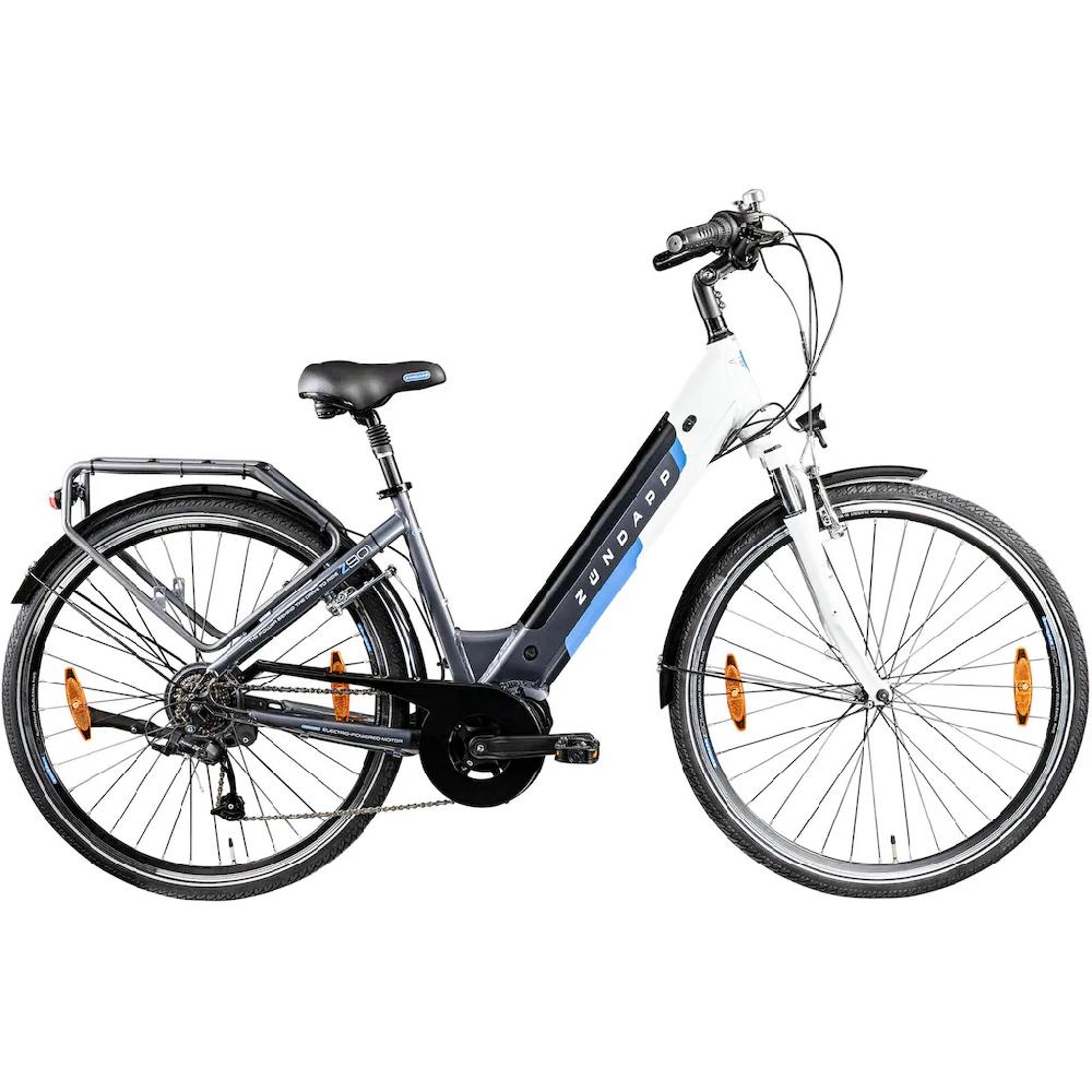 Zündapp E-Bike »Z901« 7 Gang Shimano Tourney RD-TY300 Mittelmotor 250 W Pedelec Elektrofahrrad für Damen u. Herren Cityrad Neuheiten