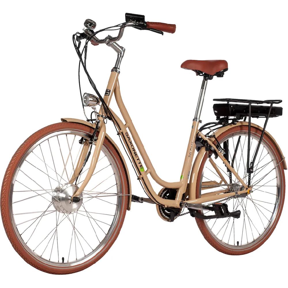 SAXONETTE E-Bike »Style Plus 2.0« 3 Gang Shimano Frontmotor 250 W Pedelec Elektrofahrrad für Damen u. Herren Cityrad auf Rechnung Bestseller