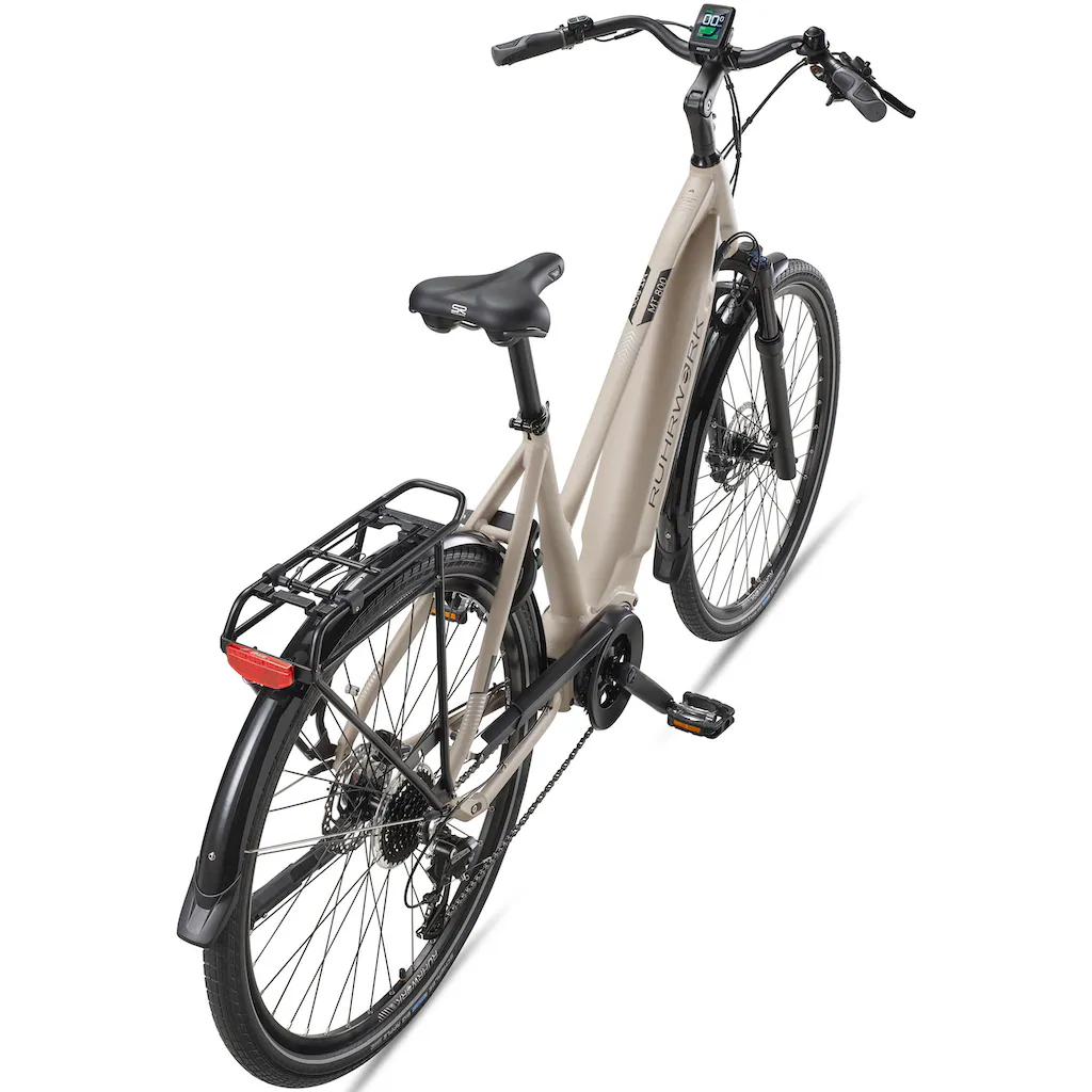 RUHRWERK E-Bike »MT800 Damen« 8 Gang Shimano Acera Mittelmotor 250 W Pedelec Elektrofahrrad für Damen Trekkingrad auf Rechnung Saisonale Angebote