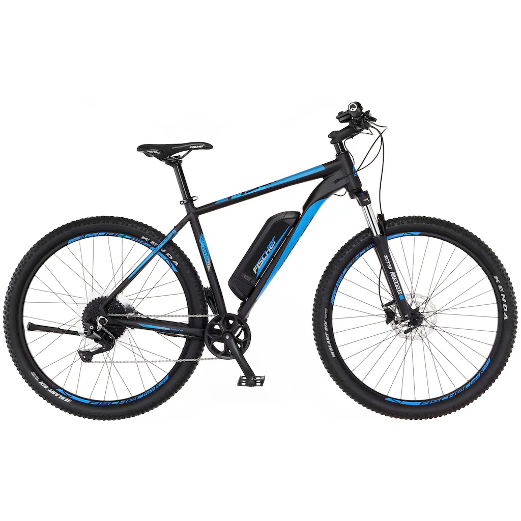 FISCHER Fahrrad E-Bike »MONTIS EM 1724.1 627« 10 Gang Shimano Deore Heckmotor 250 W (mit Schloss) Pedelec Elektrofahrrad für Damen u. Herren MTB Mountainbike auf Rechnung online bestellen Räumungsverkauf