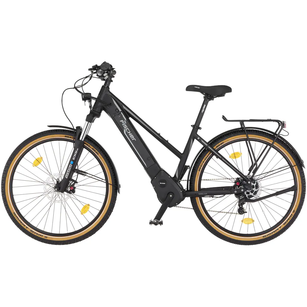 FISCHER Fahrrad E-Bike »TERRA 5.0i 504 sw« 10 Gang Clarks (mit Akku-Ladegerät-mit Werkzeug) Pedelec Elektrofahrrad für Damen u. Herren Sonderangebote