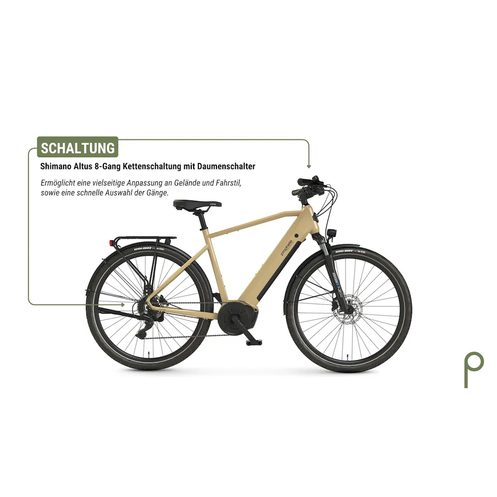 Prophete E-Bike »Entdecker 3.4« 8 Gang Shimano Mittelmotor 250 W Pedelec Elektrofahrrad für Herren Trekkingrad auf Rechnung Begrenzte Freigabe