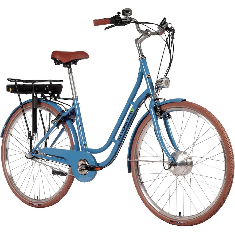SAXONETTE E-Bike »Style Plus 2.0« 3 Gang Frontmotor 250 W (mit Akku-Ladegerät) Pedelec Elektrofahrrad für Damen u. Herren Cityrad auf Raten Discount Store für neue Produkte