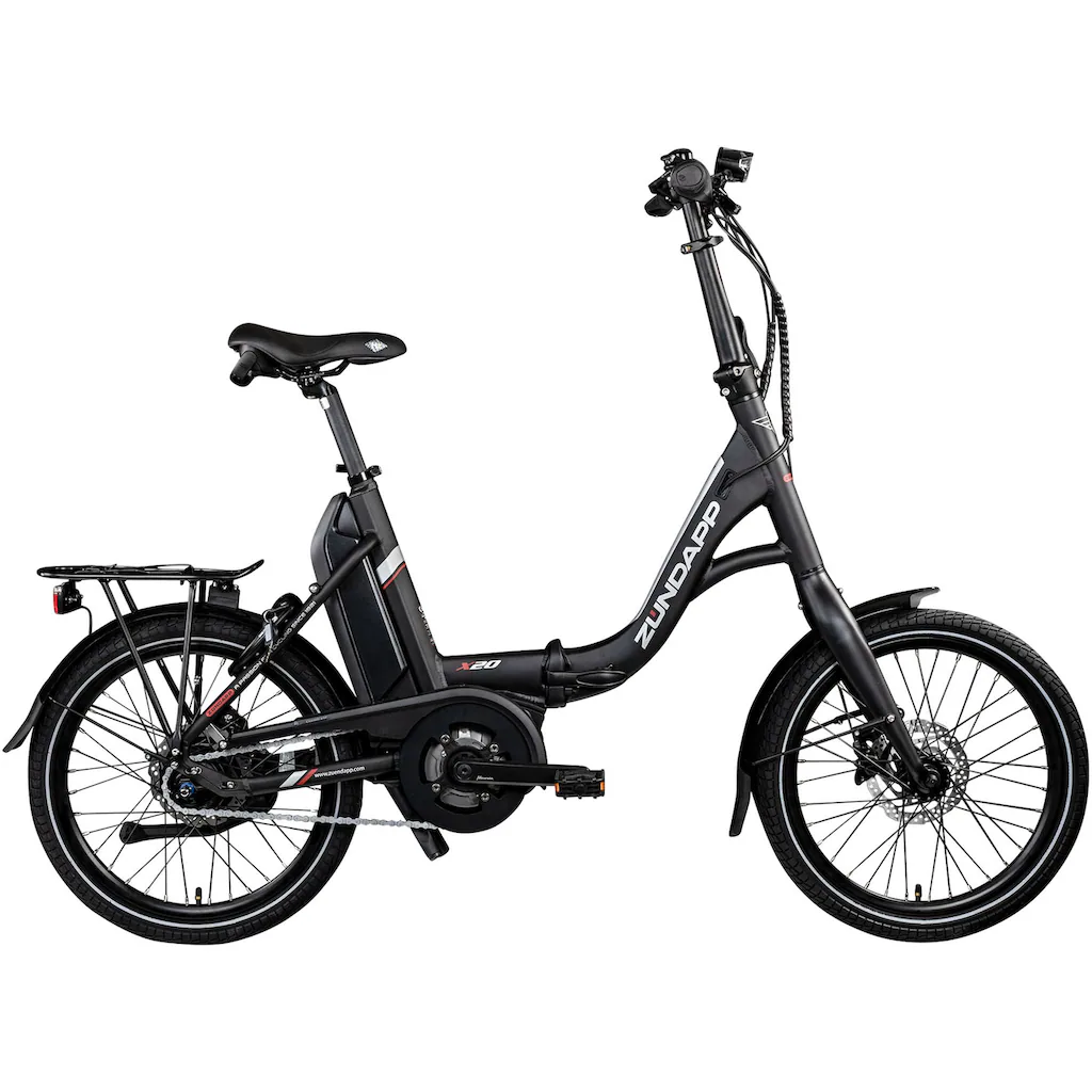 Zündapp E-Bike »X20« 7 Gang Shimano Nexus Mittelmotor 250 W Pedelec Elektrofahrrad für Damen u. Herren Faltrad 2025
