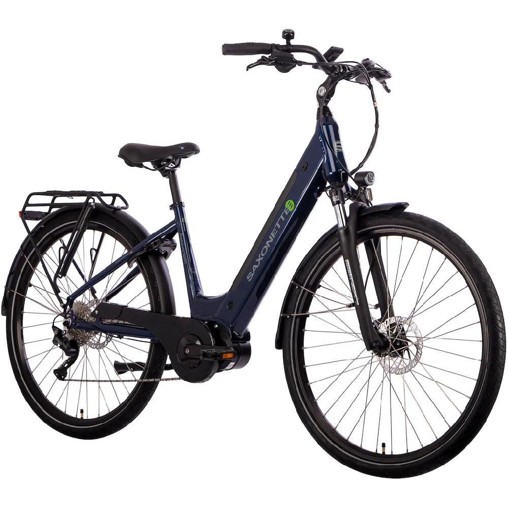 SAXONETTE E-Bike »Premium Sport (Wave)« 10 Gang Mittelmotor 250 W Pedelec Elektrofahrrad für Damen u. Herren Trekkingrad auf Rechnung kaufen Auslauf