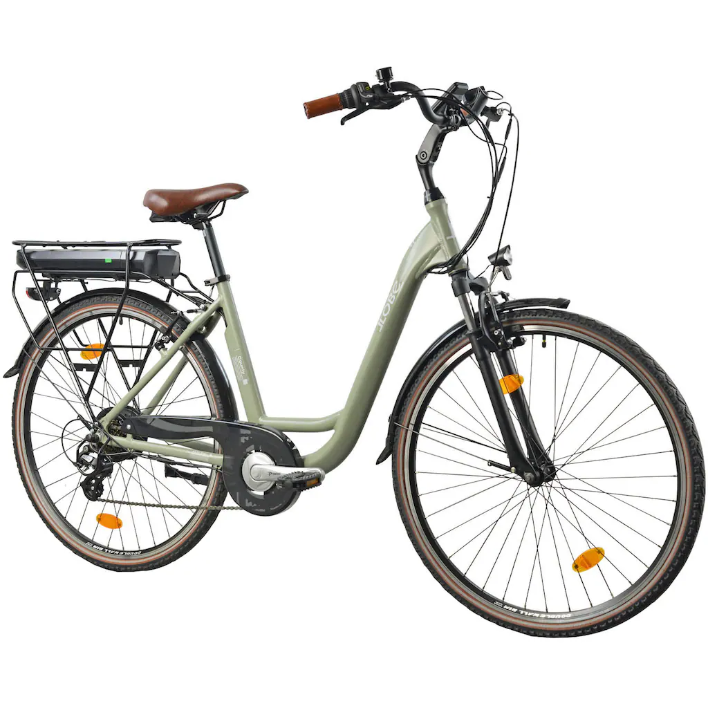 LLobe E-Bike »City E-Bike 28" County grün« Shimano Altus Heckmotor 250 W auf Rechnung Blitzverkäufe