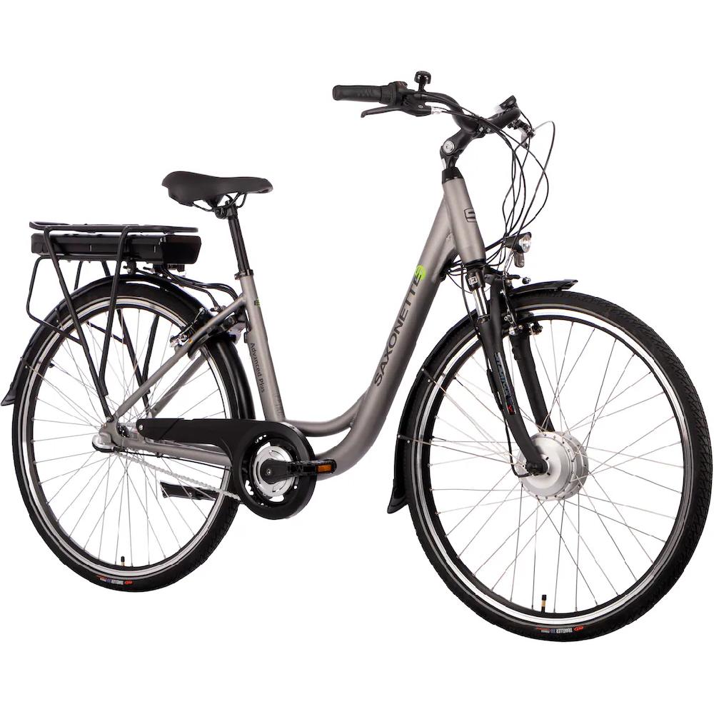 SAXONETTE E-Bike »Advanced Plus« 3 Gang Shimano SHIMANO Nexus Frontmotor 250 W (mit Akku-Ladegerät u. integr. Rahmenschloss) Pedelec Elektrofahrrad für Damen u. Herren Cityrad Fabrikpreis