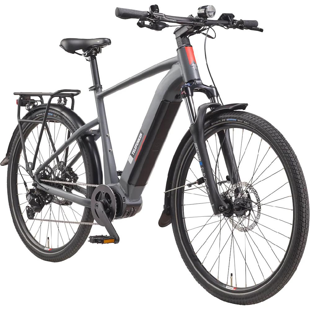 Telefunken E-Bike »SUV710« 9 Gang Shimano Mittelmotor 250 W (27 5 Zoll Straßenzulassung Scheibenbremsen) Pedelec Elektrofahrrad für Herren u. Damen Trekkingrad Cityrad auf Raten Online Shopping
