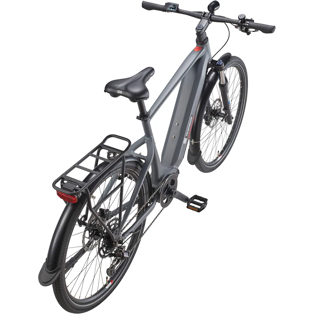 Telefunken E-Bike »SUV710« 9 Gang Shimano Mittelmotor 250 W (27 5 Zoll Straßenzulassung Scheibenbremsen) Pedelec Elektrofahrrad für Herren u. Damen Trekkingrad Cityrad auf Raten Online Shopping