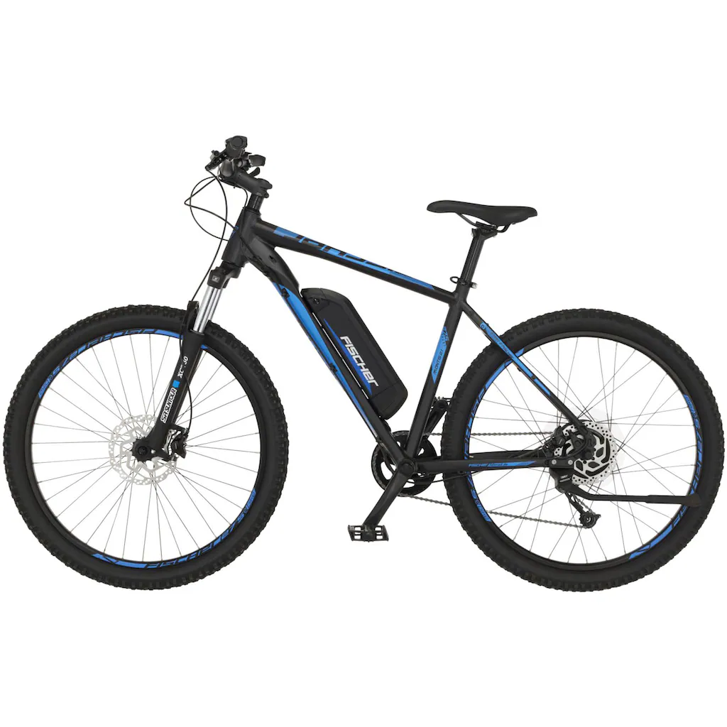 FISCHER Fahrrad E-Bike »MONTIS 2.1 557« 9 Gang Shimano Altus Heckmotor 250 W (Schloss) Pedelec Elektrofahrrad für Damen u. Herren MTB Mountainbike auf Rechnung online kaufen Exklusivangebot