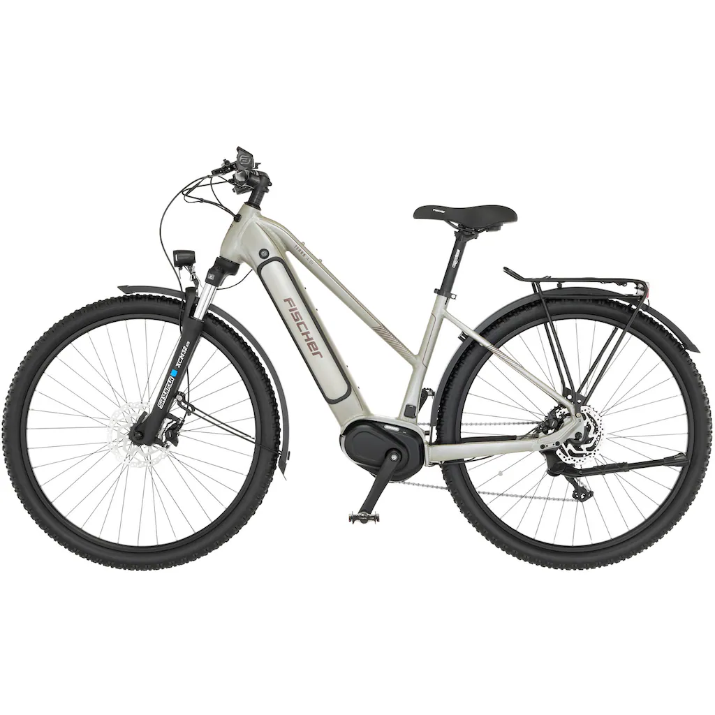 FISCHER Fahrrad E-Bike »TERRA 4.0i 45« 10 Gang Shimano Deore Mittelmotor 250 W (mit Fahrradschloss) Pedelec Elektrofahrrad für Damen u. Herren ATP auf Raten Muttertagsangebot