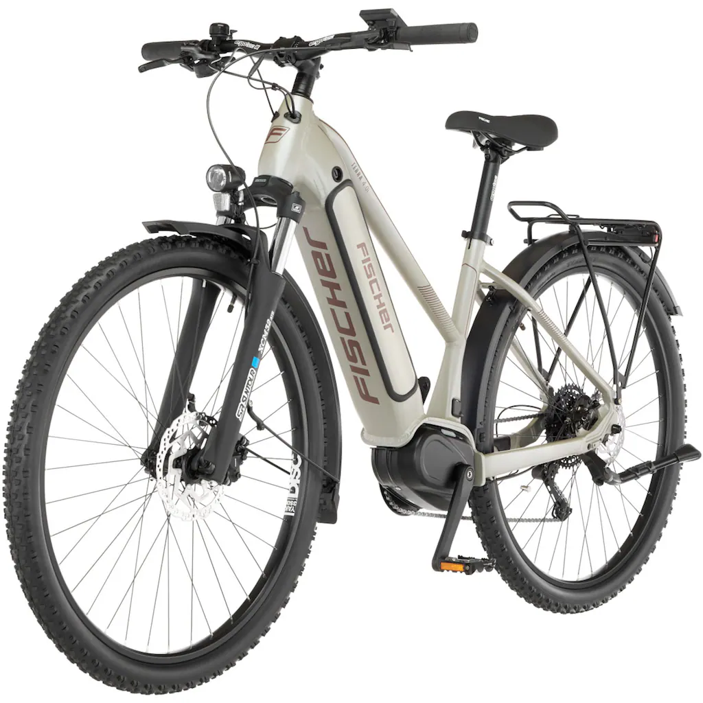 FISCHER Fahrrad E-Bike »TERRA 4.0i 45« 10 Gang Shimano Deore Mittelmotor 250 W (mit Fahrradschloss) Pedelec Elektrofahrrad für Damen u. Herren ATP auf Raten Muttertagsangebot
