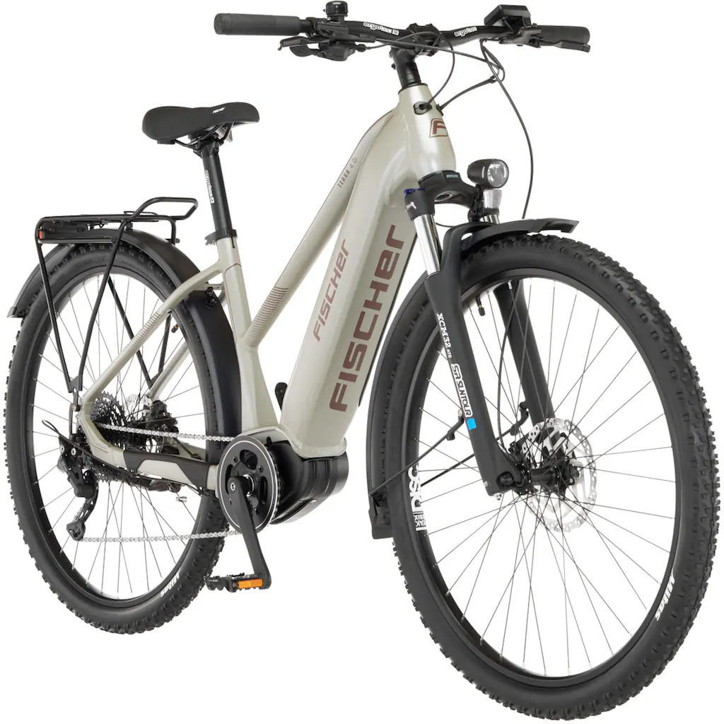 FISCHER Fahrrad E-Bike »TERRA 4.0i 45« 10 Gang Shimano Deore Mittelmotor 250 W (mit Fahrradschloss) Pedelec Elektrofahrrad für Damen u. Herren ATP auf Raten Muttertagsangebot