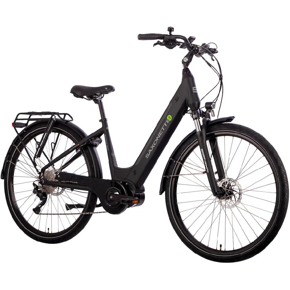 SAXONETTE E-Bike »Premium Sport (Wave)« 10 Gang Mittelmotor 250 W Pedelec Elektrofahrrad für Damen u. Herren Trekkingrad auf Rechnung online kaufen Valentinstagsangebot