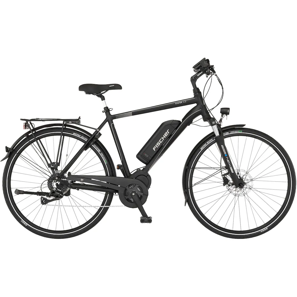FISCHER Fahrrad E-Bike »VIATOR 3.0 Herren 55« 8 Gang Shimano Acera Mittelmotor 250 W (mit Faltschloss) Pedelec Elektrofahrrad für Damen u. Herren Trekkingrad auf Raten Online Outlet