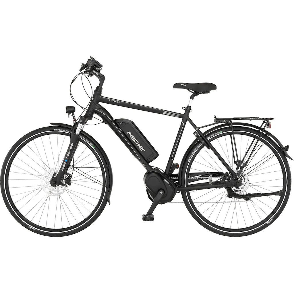 FISCHER Fahrrad E-Bike »VIATOR 3.0 Herren 55« 8 Gang Shimano Acera Mittelmotor 250 W (mit Faltschloss) Pedelec Elektrofahrrad für Damen u. Herren Trekkingrad auf Raten Online Outlet